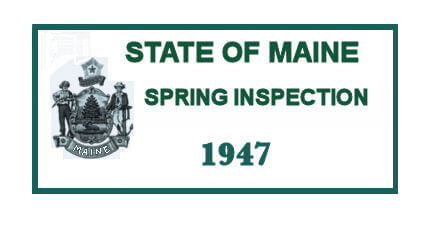 (image for) 1947 Maine SPRING Inspection Sticker